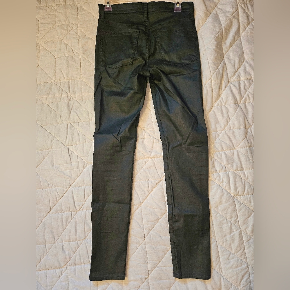 Madewell Black 10" High Rise Skinny Pants -Leather Edition - Picture 2 of 8